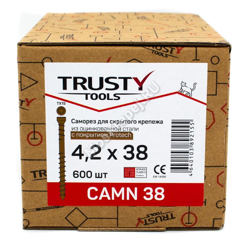 Саморезы для скрытого крепежа CAMN 4.2x38 (600 шт. + бита)