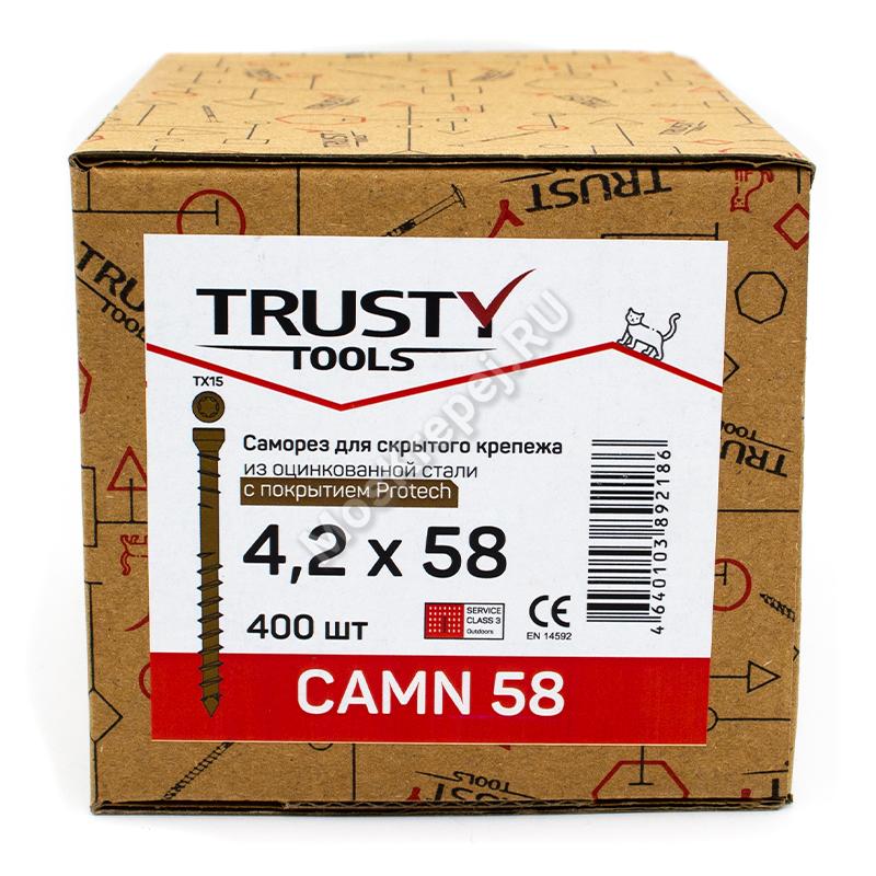 Саморезы для скрытого крепежа CAMN 4.2x58 (400 шт. + бита)