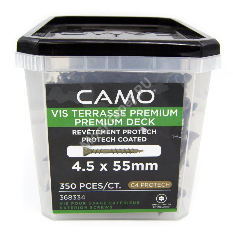 Саморезы CAMO 4.5x55 для террасной доски и фасадов  (350 шт.+ бита)