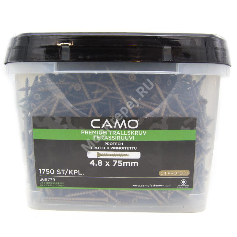 Саморезы CAMO 4.8x75 для террасной доски и фасадов (1750 шт.+ бита)