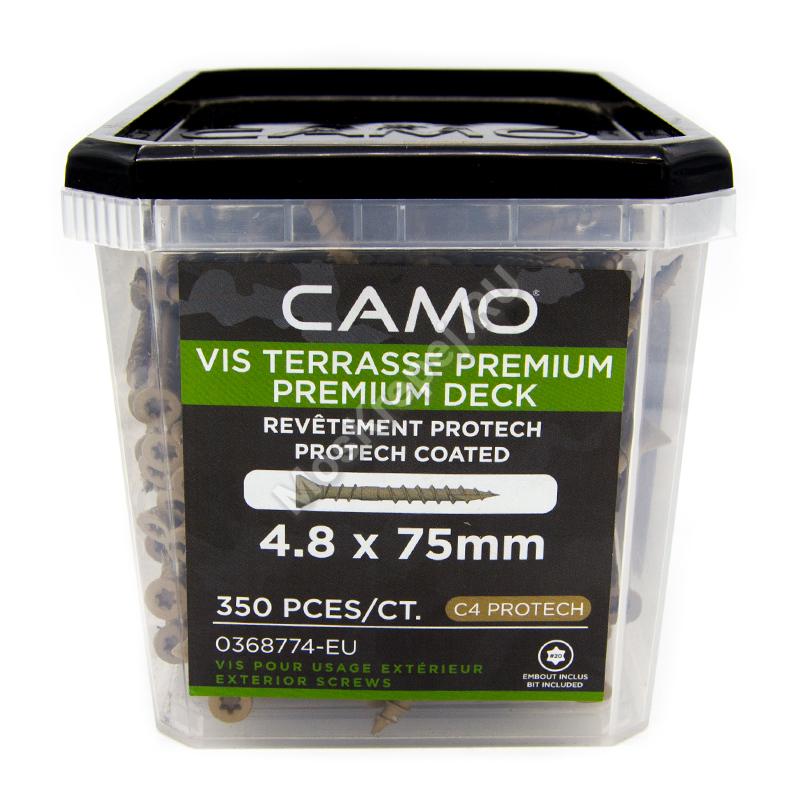 Саморезы CAMO 4.8x75 для террасной доски (350шт. + бита)