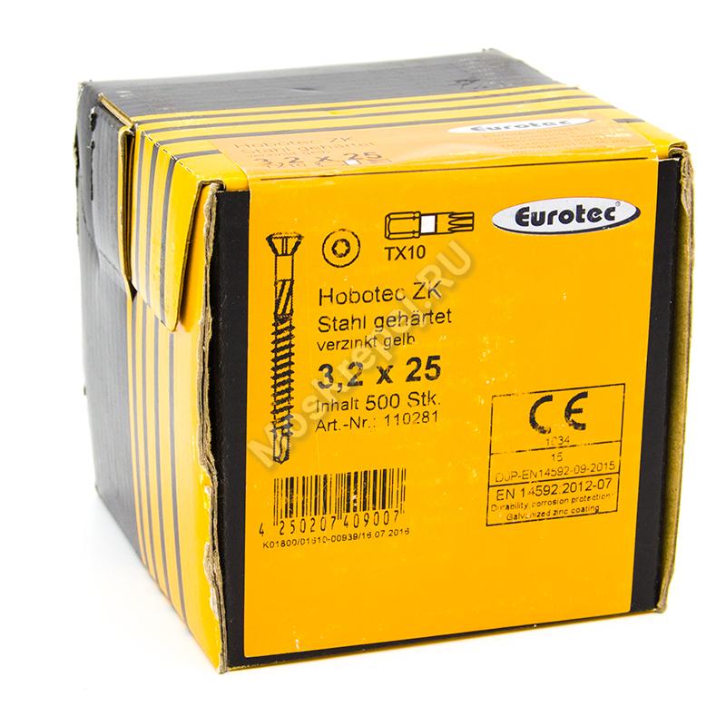 Саморезы Eurotec (евротек) 3.2x25 (500 шт. + бита)