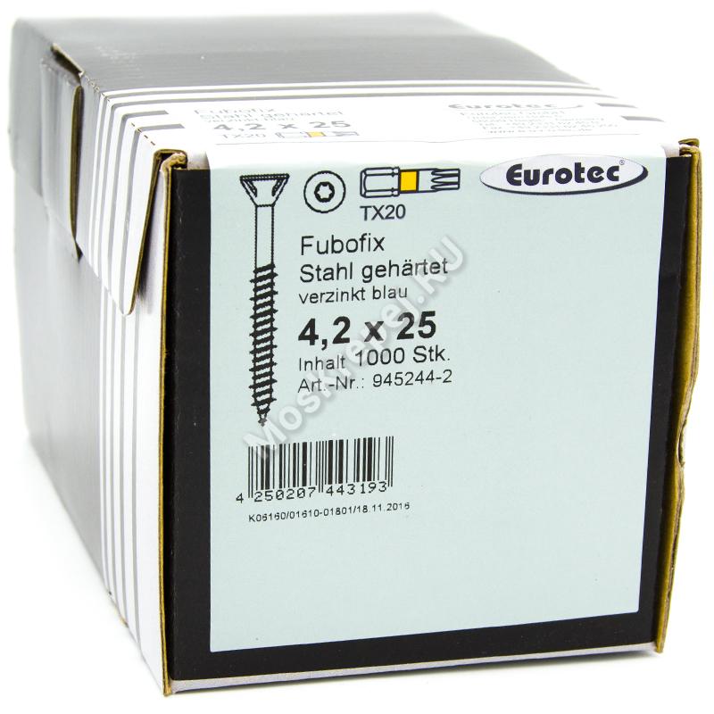 Саморез Eurotec 4.2x25 Fubofix для ДСП