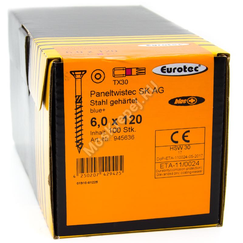 Саморез Eurotec 6x120 Paneltwistec SK AG Потайная головка