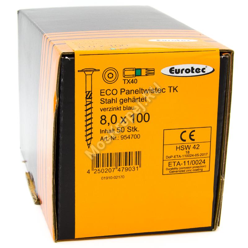Конструкционные саморезы Eurotec 8x100 ECO PT Тарельчатая головка