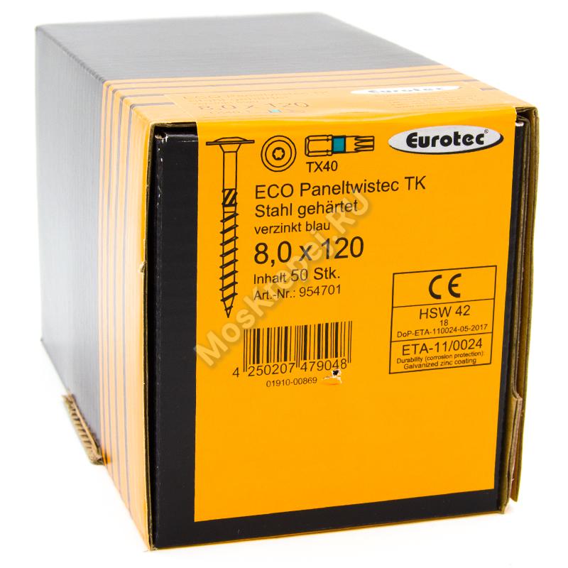 Конструкционные саморезы Eurotec 8x120 ECO PT Тарельчатая головка