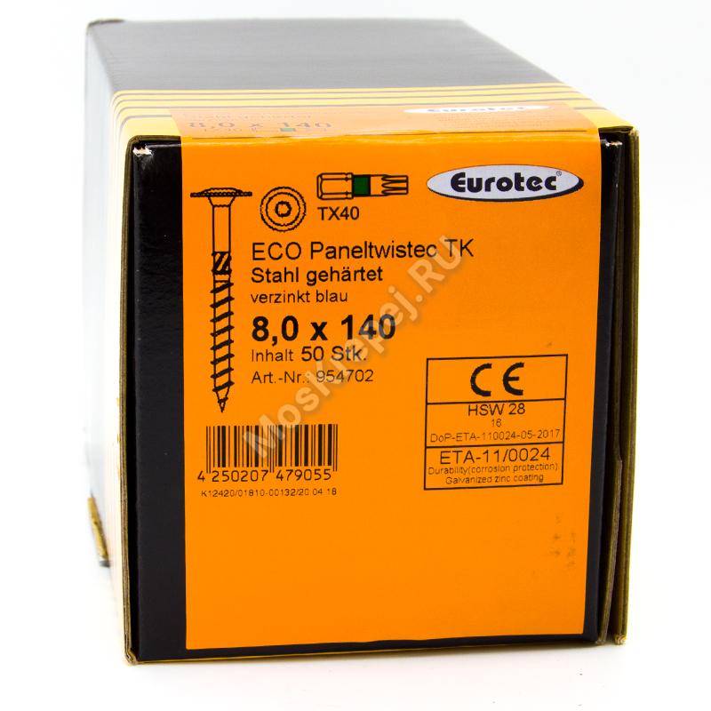 Конструкционные саморезы Eurotec 8x140 ECO PT Тарельчатая головка