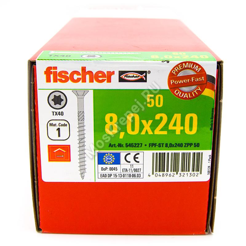 Конструкционные саморезы Fischer 8x240 потайная головка
