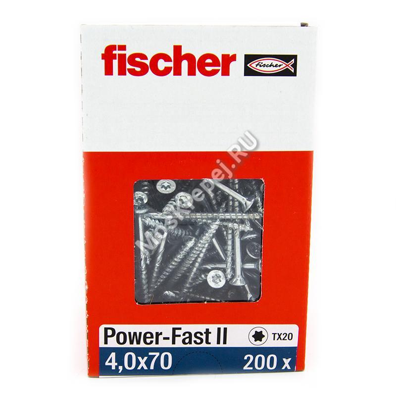 Саморезы Fischer 4x70 для ДСП, OSB, МДФ и фанеры (200шт.)