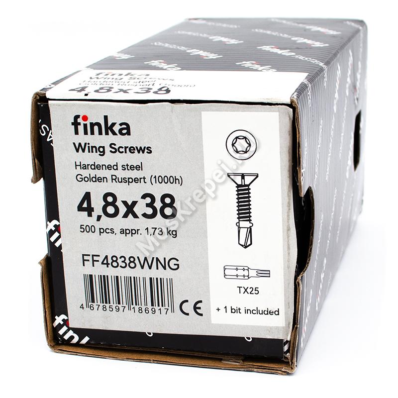 Саморез флюгель Finka Wing Screws 4,8x38 Golden Ruspert (500 шт.)