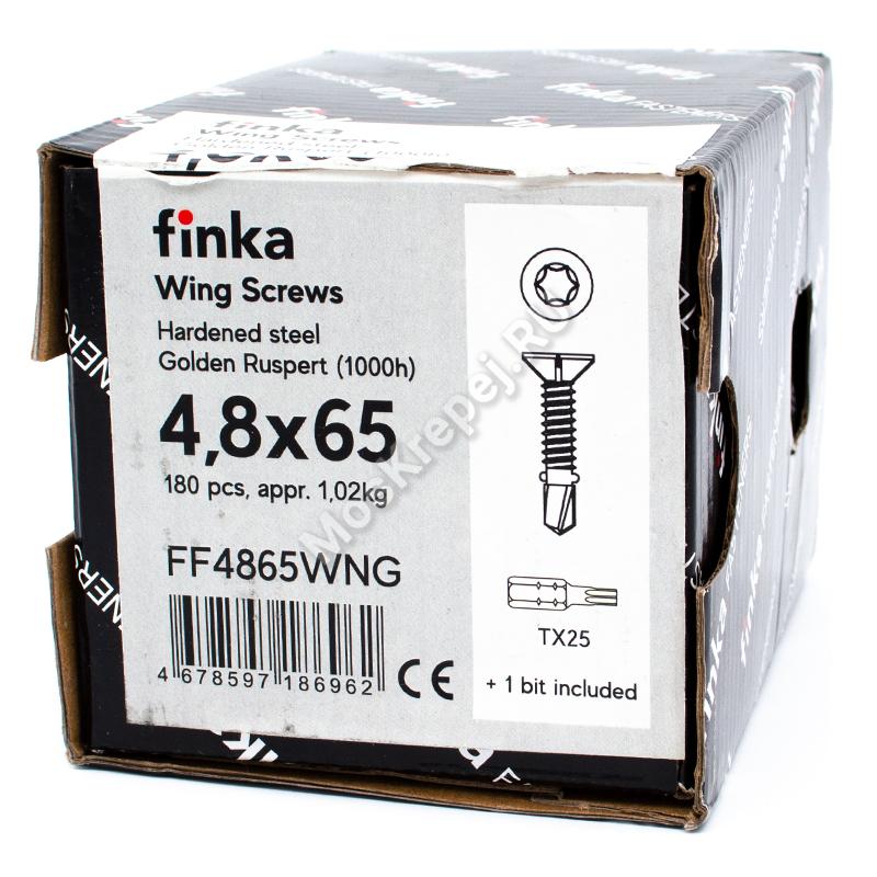 Саморез флюгель Finka Wing Screws 4,8x65 Golden Ruspert (180 шт.)