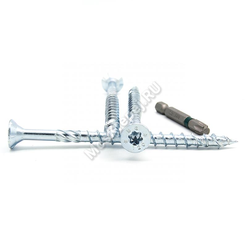 Конструкционные саморезы TCC 8x120 потайная головка (50 шт. + бита)