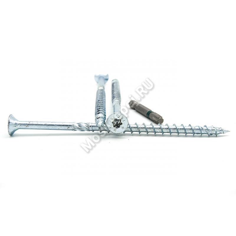Конструкционные саморезы TCC 8x160 потайная головка (50 шт. + бита)