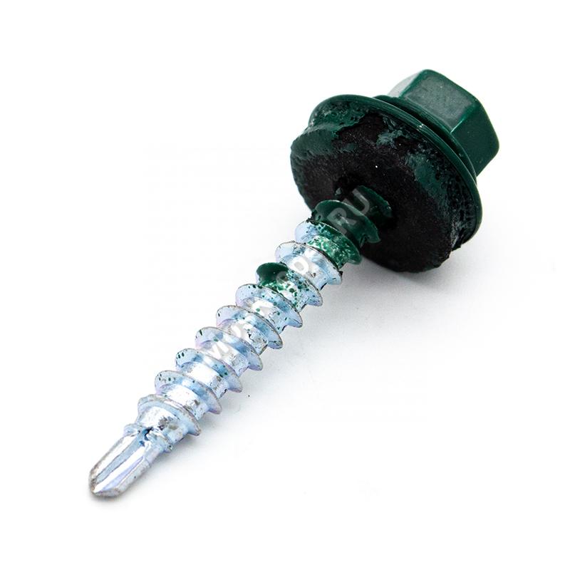 Кровельные саморезы HWX2-W-P5-4.8х35 зеленый мох (250 шт.)