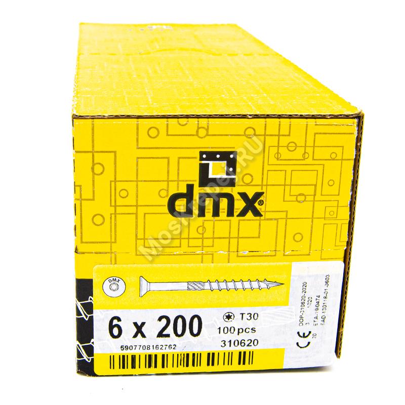 Саморез конструкционный с потайной головкой Domax 6x200 (100шт.)