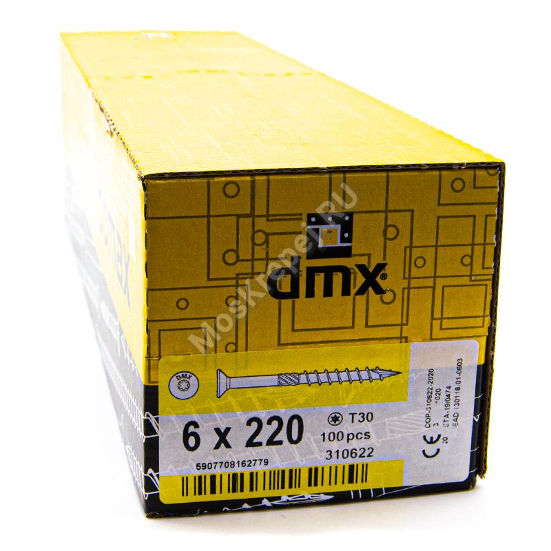 Саморез конструкционный с потайной головкой Domax 6x220 (100шт.)