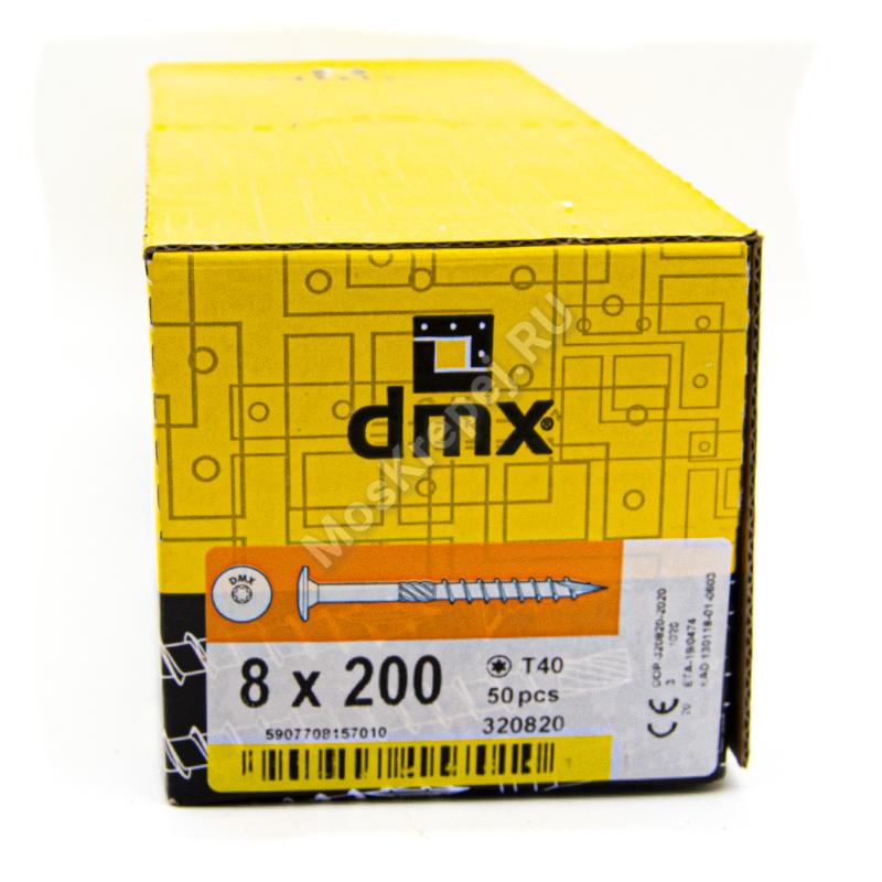 Саморез конструкционный тарельчатая головка Domax 8x200 (50шт.)