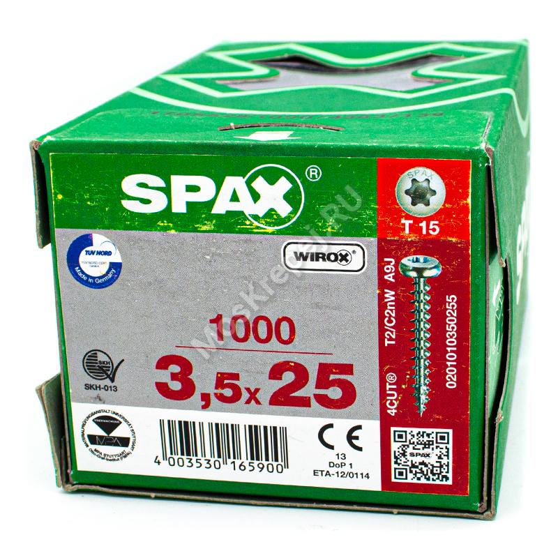 Саморез SPAX 3,5x25 полусферическая головка (1000шт.)