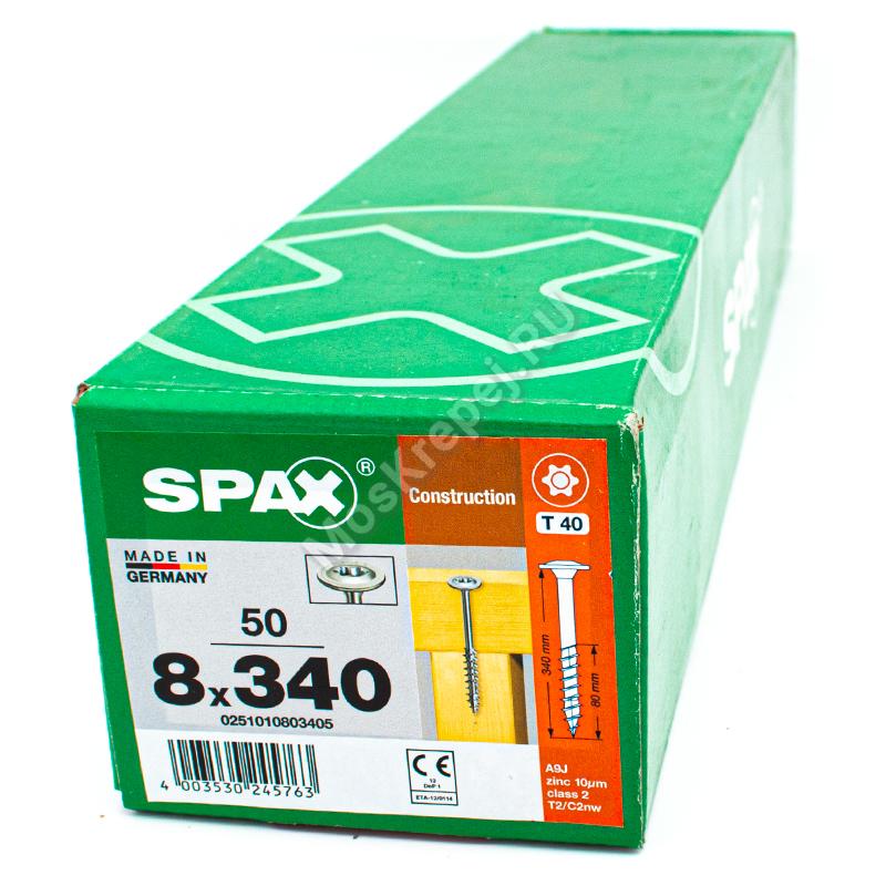 Конструкционные саморезы SPAX 8x340 тарельчатая головка