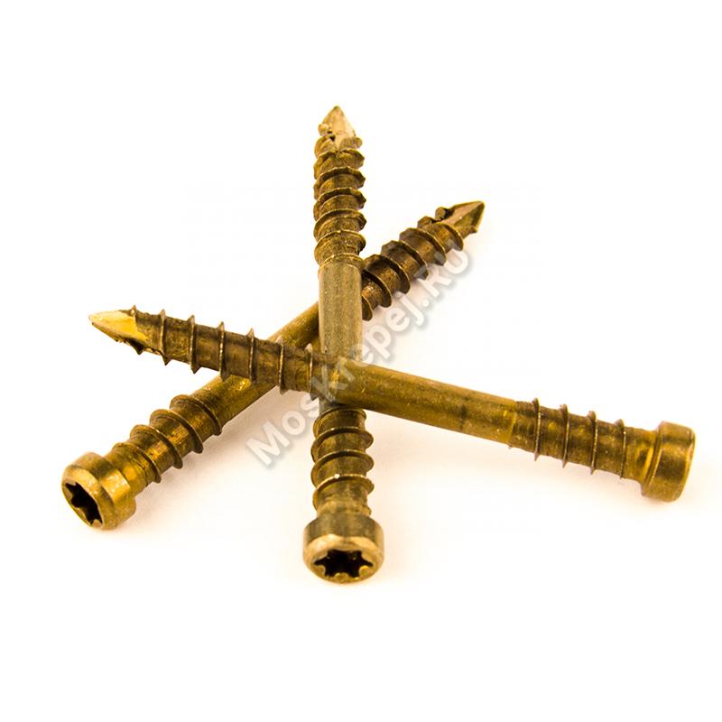 Саморезы SPAX D антик 5x60 для террасной доски из нержавейки (100 шт.)