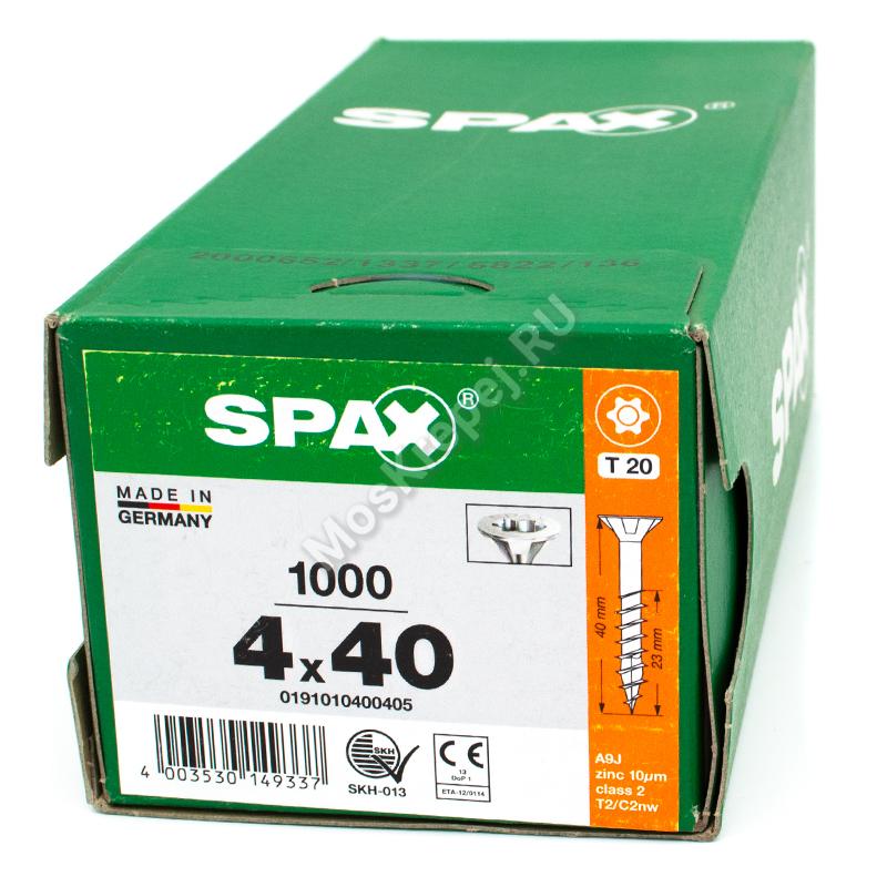 Саморез универсальный SPAX 4x40 (1000шт.)