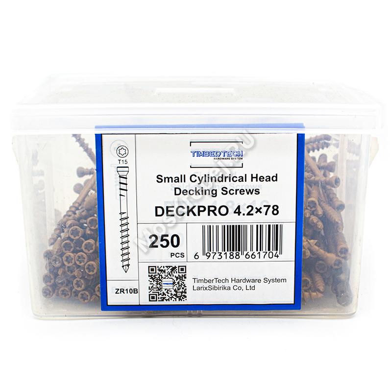 Саморезы для скрытого крепежа DeckPro 4.2x78 (250 шт. + бита)