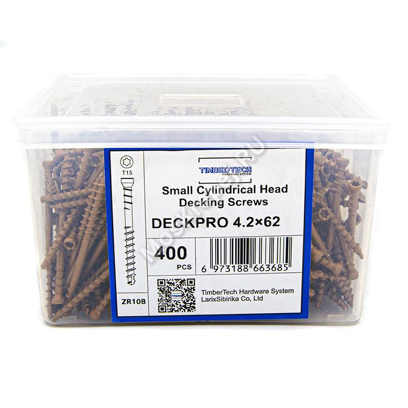 Саморезы для скрытого крепежа DeckPro 4.2x62 (400 шт. + бита)