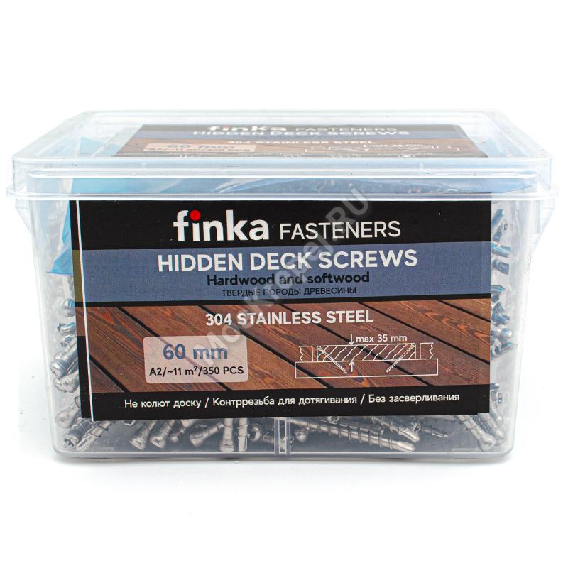 Саморезы Finka Hidden Deck Screws 60 мм из нержавейки (700 шт. + бита)