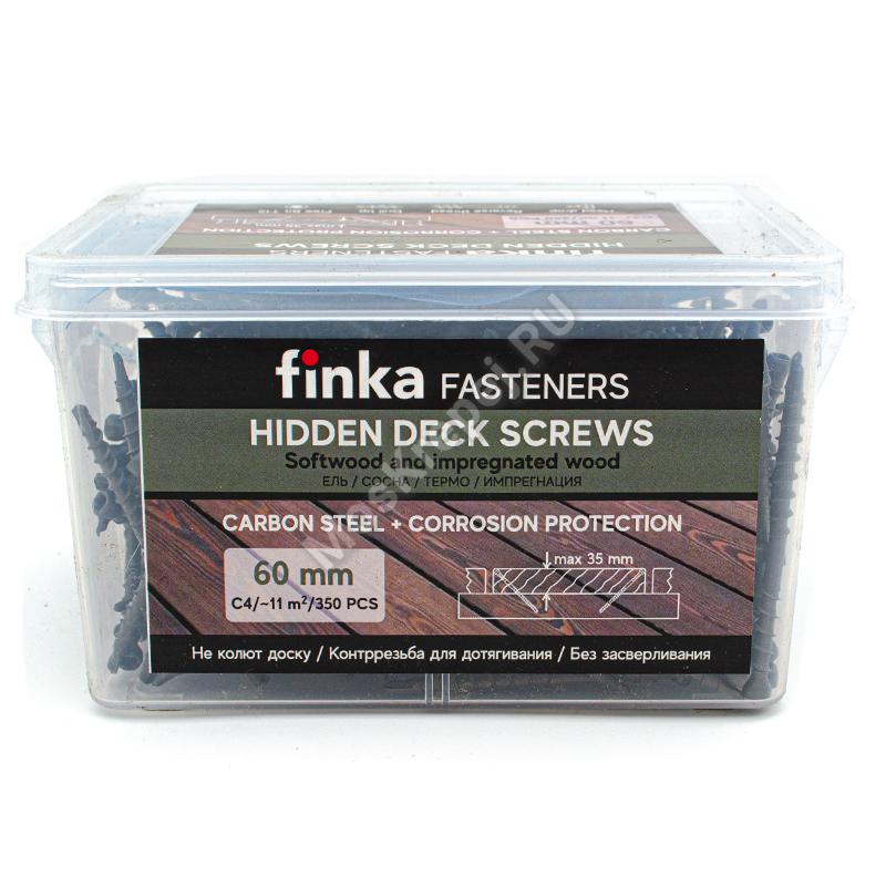 Саморезы Finka Hidden Deck Screws 60 мм (350 шт. + бита)