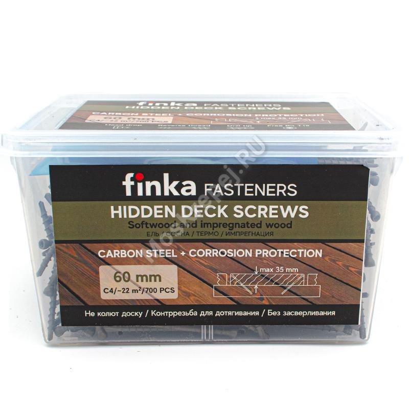Саморезы Finka Hidden Deck Screws 60 мм (700 шт. + бита)