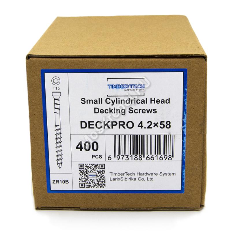 Саморезы для скрытого крепежа  DeckPro 4.2x58 (400 шт. + бита)