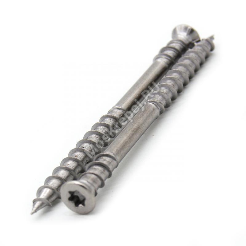 Саморез для террасной доски 5.3x90 из нержавейки (500 шт.)