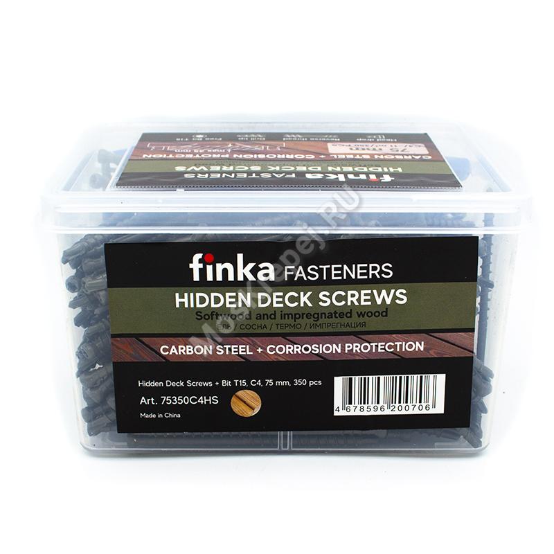 Саморезы Finka Hidden Deck Screws 75 мм (350 шт. + бита)