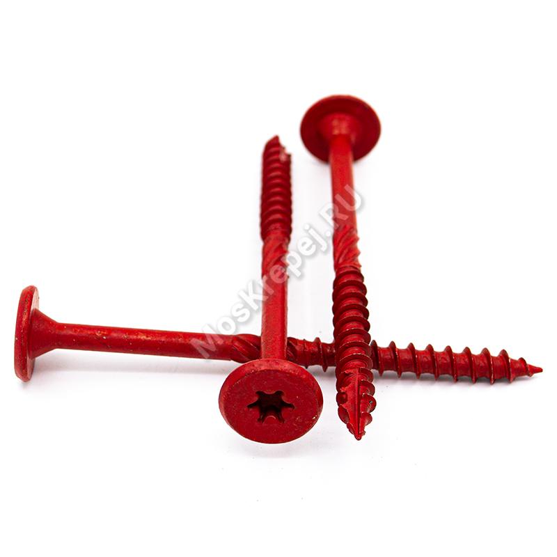 Конструкционные каркасные саморезы FlatLock Red 6х85 с покрытием Protech Z5 (200 шт.)