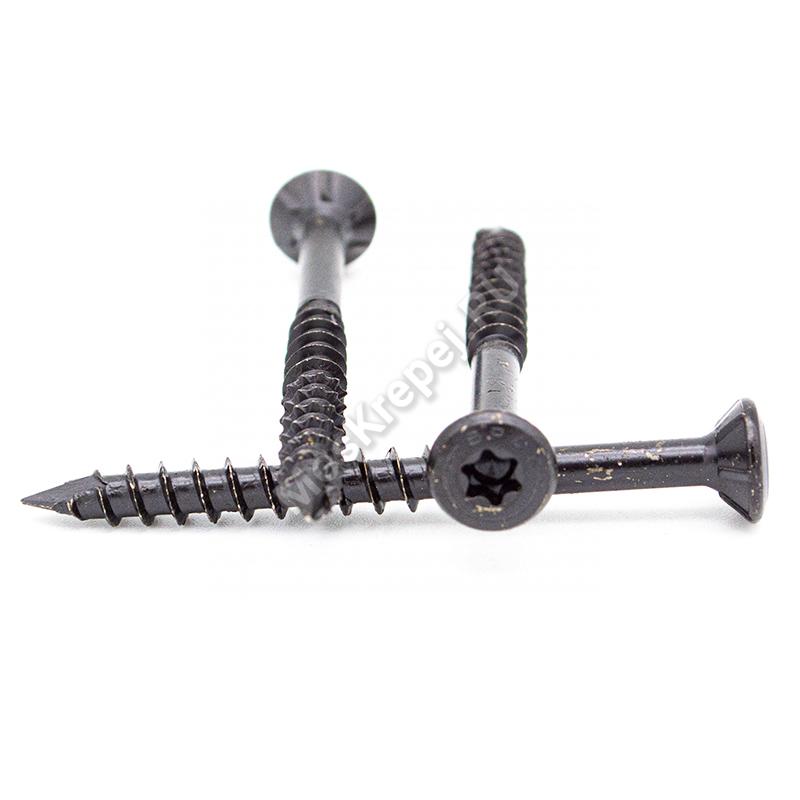 Саморез для фасадной доски SPAX 4.5x50 чёрный из нержавейки (200шт.)