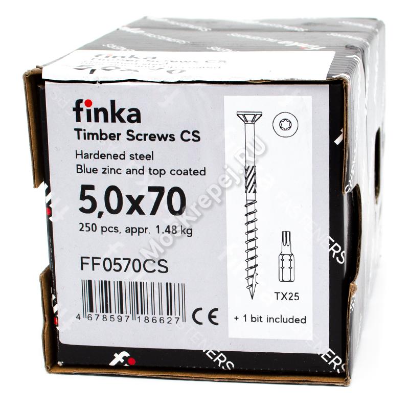 Конструкционные саморезы Finka Timber Screws CS 5,0x70 (250шт.)