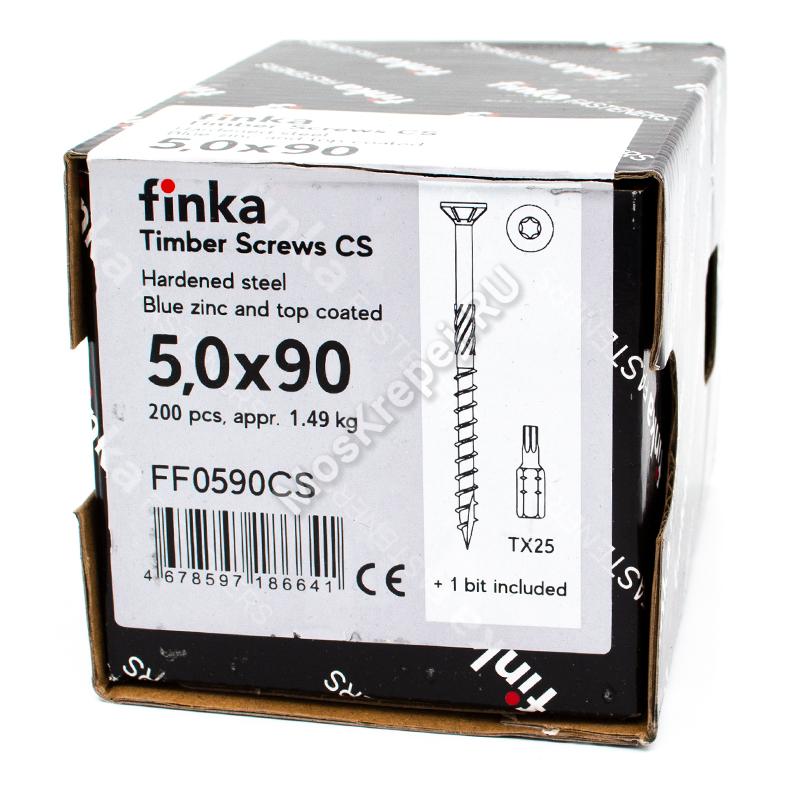 Конструкционные саморезы Finka Timber Screws CS 5,0x90 (200шт.)