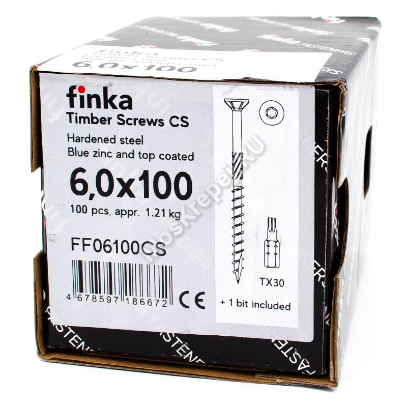 Конструкционные саморезы Finka Timber Screws CS 6,0x100 (100шт.)