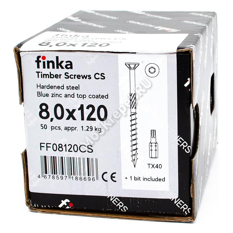 Конструкционные саморезы Finka Timber Screws CS 8,0x120 (50шт.)