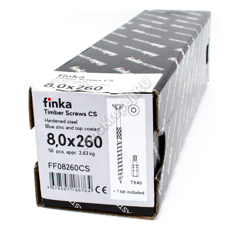 Конструкционные саморезы Finka Timber Screws CS 8,0x260 (50шт.)