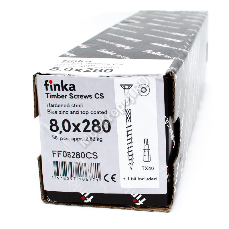 Конструкционные саморезы Finka Timber Screws CS 8,0x280 (50шт.)