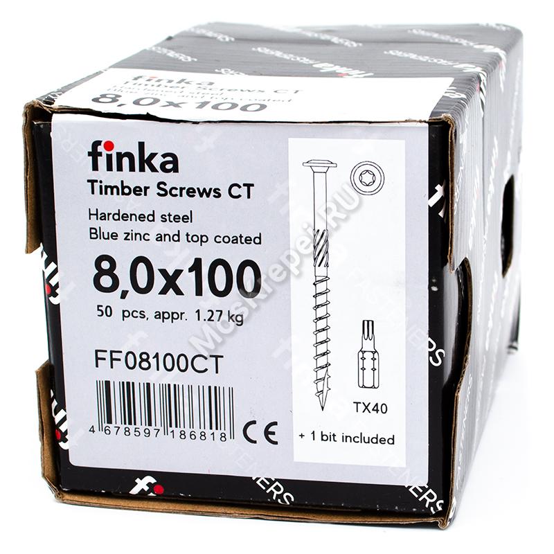 Саморез конструкционный тарельчатый Finka Timber Screws CT 8x100 (50шт)