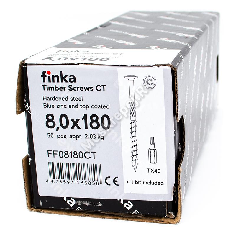 Саморез конструкционный тарельчатый Finka Timber Screws CT 8x180 (50шт)