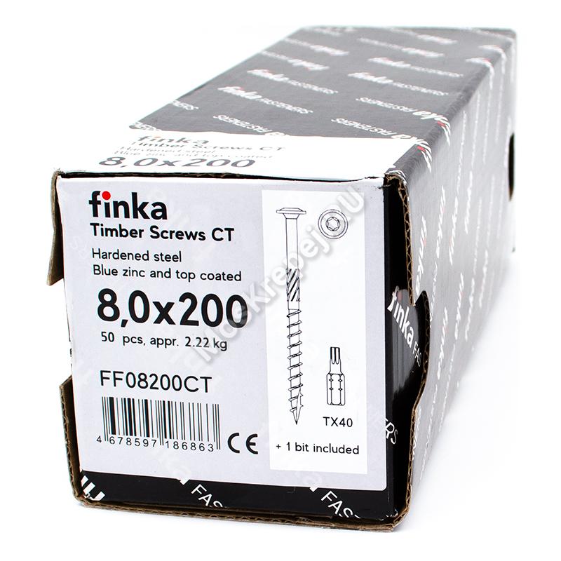 Саморез конструкционный тарельчатый Finka Timber Screws CT 8x200 (50шт)