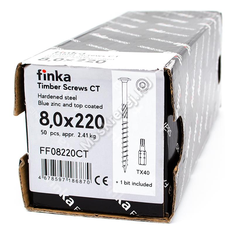 Саморез конструкционный тарельчатый Finka Timber Screws CT 8x220 (50шт)