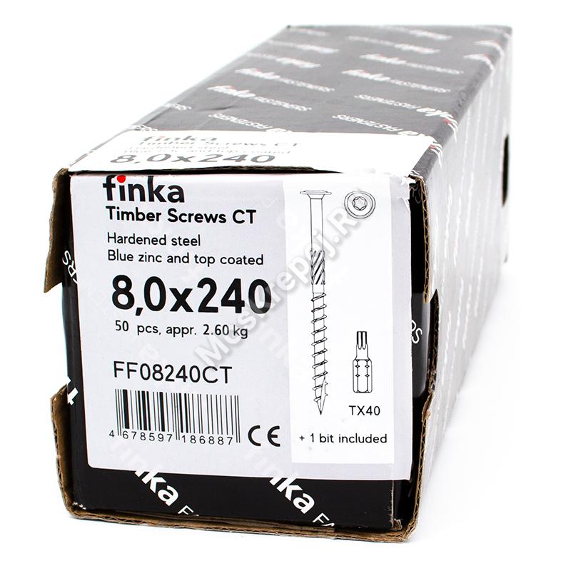 Саморез конструкционный тарельчатый Finka Timber Screws CT 8x240 (50шт)