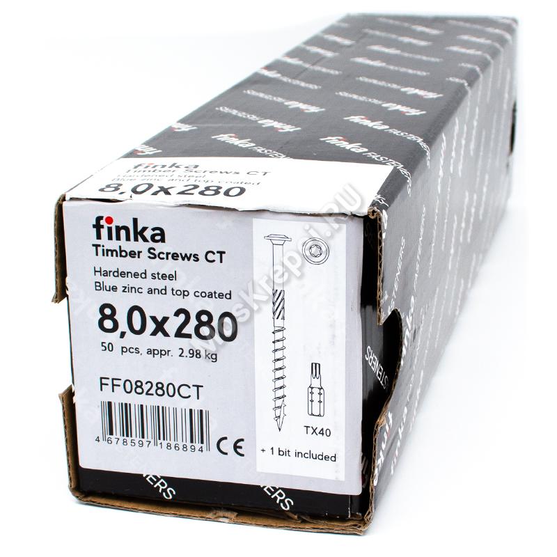 Саморез конструкционный тарельчатый Finka Timber Screws CT 8x280 (50шт)