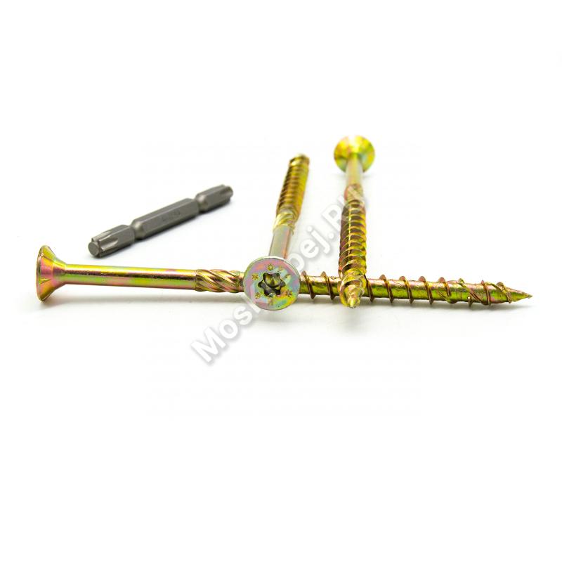 Конструкционные саморезы TCC 8x140 потайная головка (50 шт. + бита)