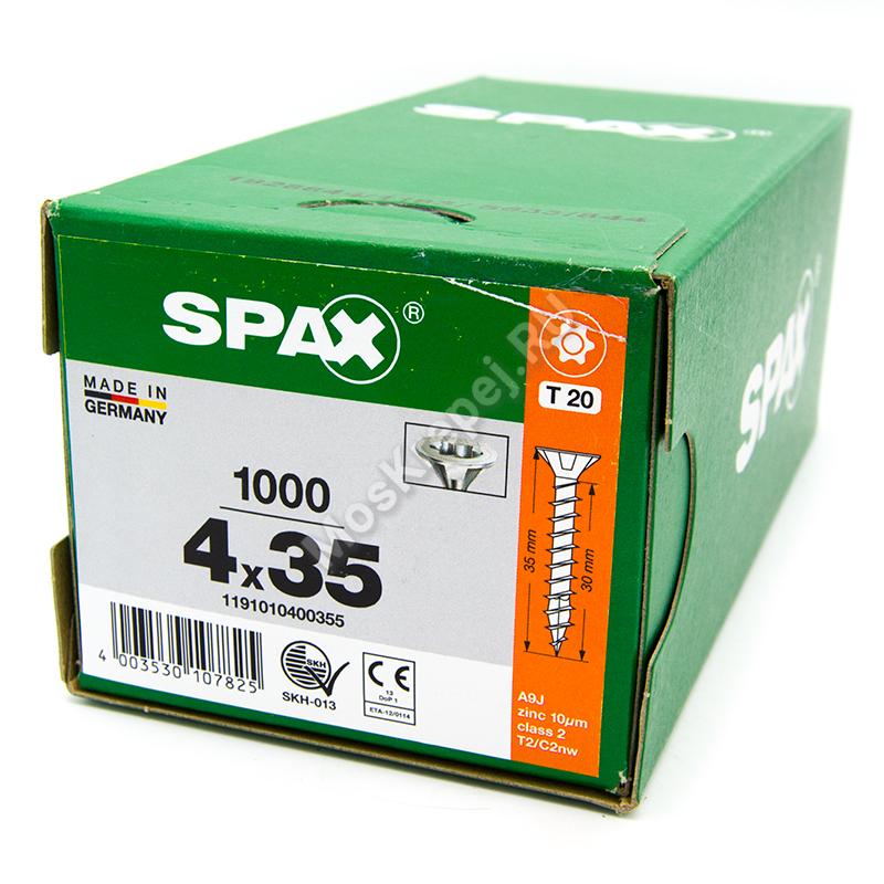 Саморез SPAX 4x35 универсальный, полная резьба (1000 шт.)