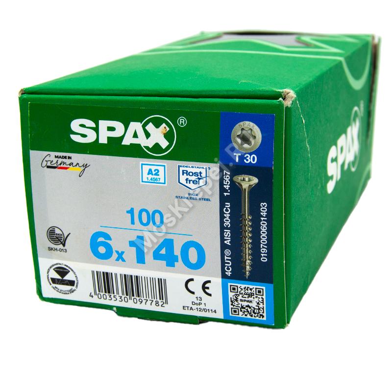 Саморез универсальный SPAX 6x140 нержавеющая сталь A2